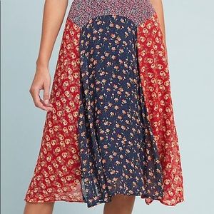 Anthropologie Meadow Rue Prairie Patterned Skirt